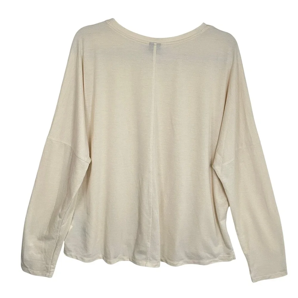 REI Cooperative XXLarge Cream Long‎ Sleeve Top Relaxed Outdoor Casual - Picture 2 of 10